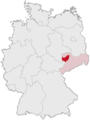 Lage des Landkreises Leipzig in Deutschland