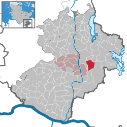 Elhelyezkedése Schleswig-Holstein térképén