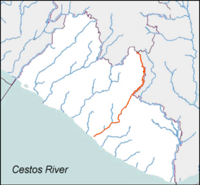 Upė žemėlapyje