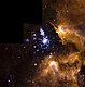 Image de l'amas NGC 3603 prise avec le HST.