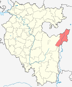 Location of Uchalinsky District in the Republic of Bashkortostan