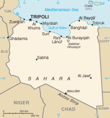 Mapa de Libia.