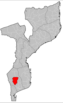 Mabalane District on the map of Mozambique