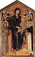 Cimabue, Madonna Enthroned with the Child St Francis St Domenico and two Angels