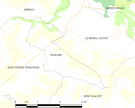 Mapa obce Montamy