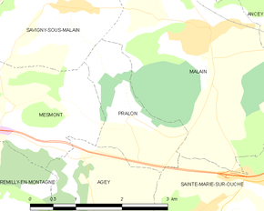 Poziția localității Prâlon