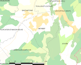 Mapa obce Métabief