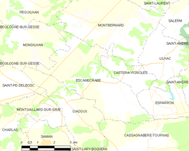 Mapa obce Escanecrabe
