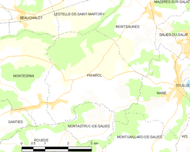 Mapa obce Figarol