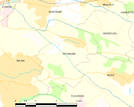 Mapa obce Pin-Balma