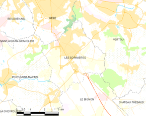 Poziția localității Les Sorinières