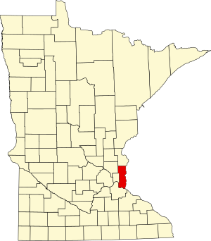Map of Minnesota highlighting Washington County.svg