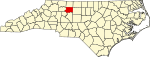 State map highlighting Forsyth County