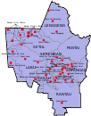 Map of Seremban District, Negeri Sembilan 森美兰州芙蓉县地图