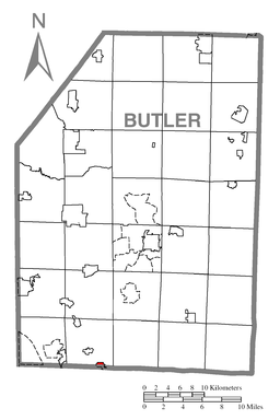 Map of Valencia, Butler County, Pennsylvania Highlighted.png