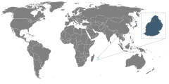 Endêmico da ilha Maurício (em destaque)