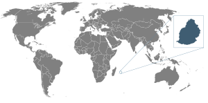 Areal na Mauricijusu (plavo)