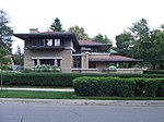 Meyer May House i Grand Rapids, Michigan, byggt 1908–1909, av Frank Lloyd Wright