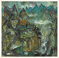Huangshan, les Montagnes jaunes, Lin Fengmian (1900-1991), papier, encre, couleurs (pigments).