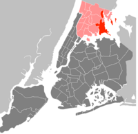 Location in The Bronx