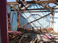 A house church burnt during the 2008 anti-Christian attacks in Orissa Orissa violence destroyedbuilding.jpg