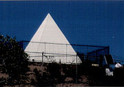 Hunt's Tomb in Papago Park. George W. P. Hunt was the first Governor of Arizona, serving a total of seven terms. The tomb was listed in the National Register of Historic Places, reference #08000526.