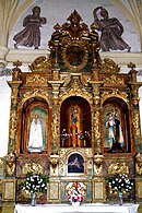 Retablo barroco en la capilla de san Ildefonso