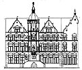 Altes Rathaus, mit seinen Giebeln (Zeichnung von Paul Sültenfuß)