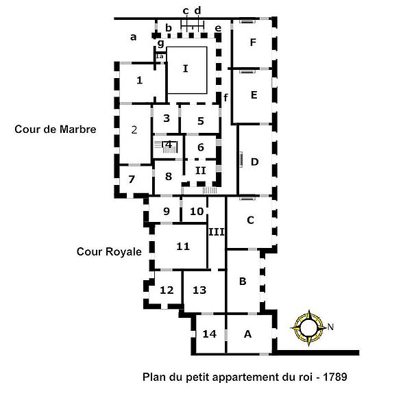 Fichier:Plan du petit appartement du roi 1789.jpg