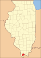 Pulaski County at the time of its creation in 1843