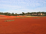 Red sand garden