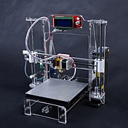 En Prusa Xi3 med akrylramme.