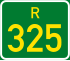 Streeksroete R325 shield