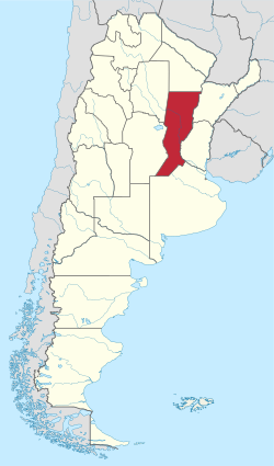 Location of Santa Fe Province within Argentina