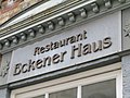 Schriftzug Restaurant Eckener-Haus