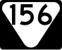 State Route 156 marker