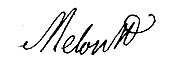 signature d'Antoine Melon