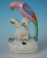 Inkwell, parrot and lamb, circa 1860,