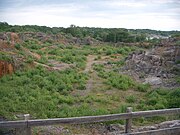 Tjurkö, Küstenbatterie im Steinbruch