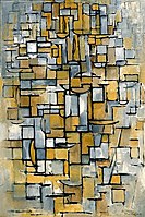 Piet Mondriaan, 1913: 'Tableau no 1', olieverf op doek