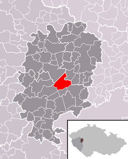 Location in Rokycany District