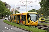 Proefrit lagevloertram type Citadis 302 uit Mulhouse (september 2007).