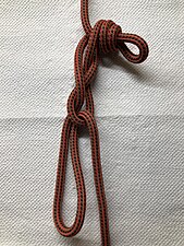 Truckers' Hitch With Triple Half hitch sheep shank as upper loop