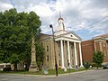 View of monument with courthouse