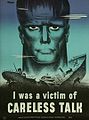 Canadian Propaganda Poster "Was a Victim of Careless Talk" by the Wartime Information Board