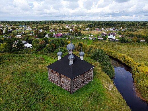 111. Церковь Преображения Господня, Ижма, Приморский район Автор — Александр Антонов гугл-картовский