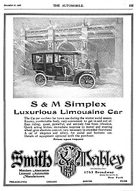 1906 S & M Simplex advertisement in The Automobile