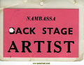 Back stage pass