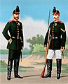 Парадна форма старшого унтер-офіцера та рядового першого полку піхотної дивізії на 1873 рік (у даному випадку 5-го Калузького полку)
