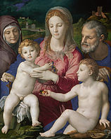 Η Αγία Οικογένεια με την Αγία Άννα και τον Άγιο Ιωάννη τον Βαπτιστή σε παιδική ηλικία, 1545